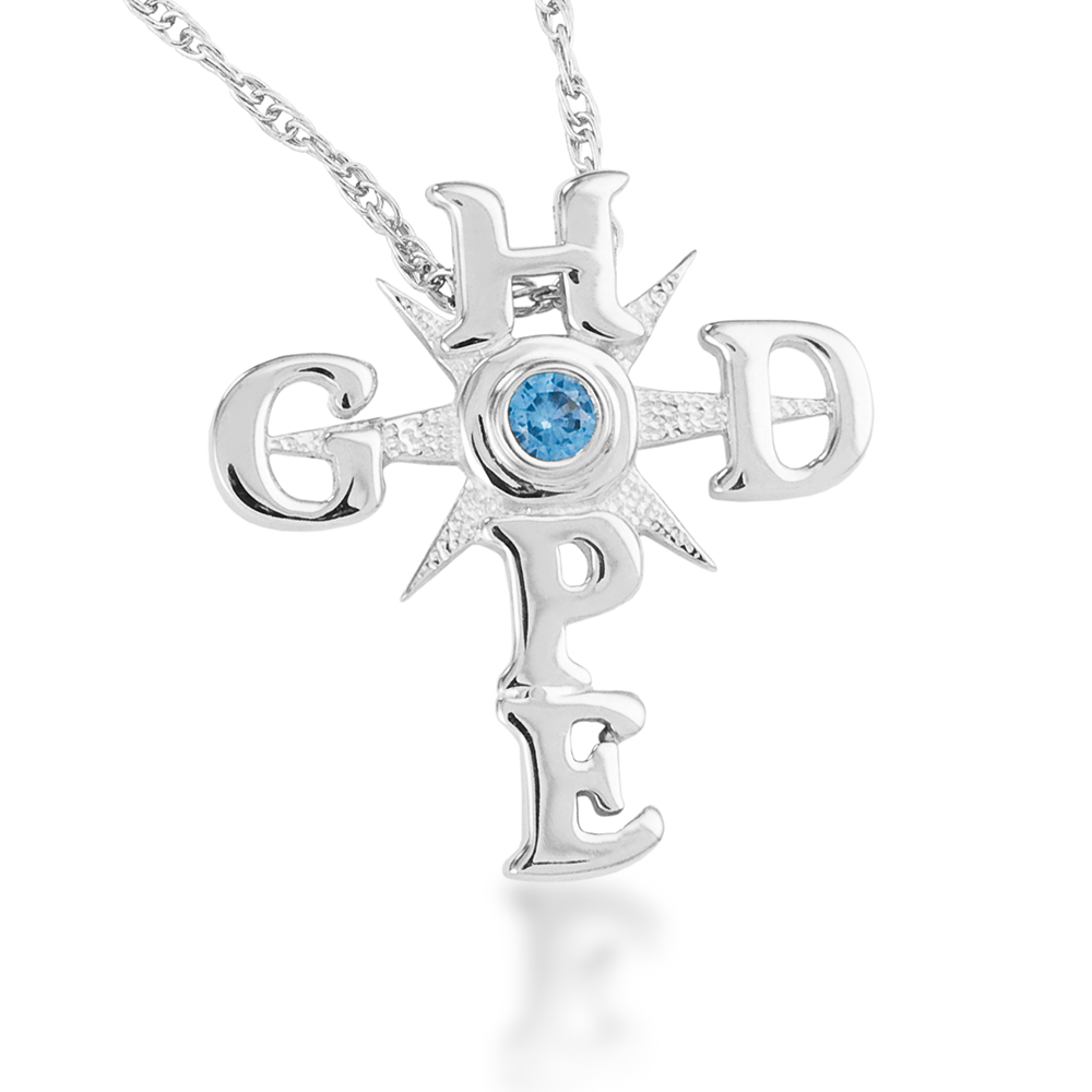 Diamond Pendant Necklace, Sterling Silver