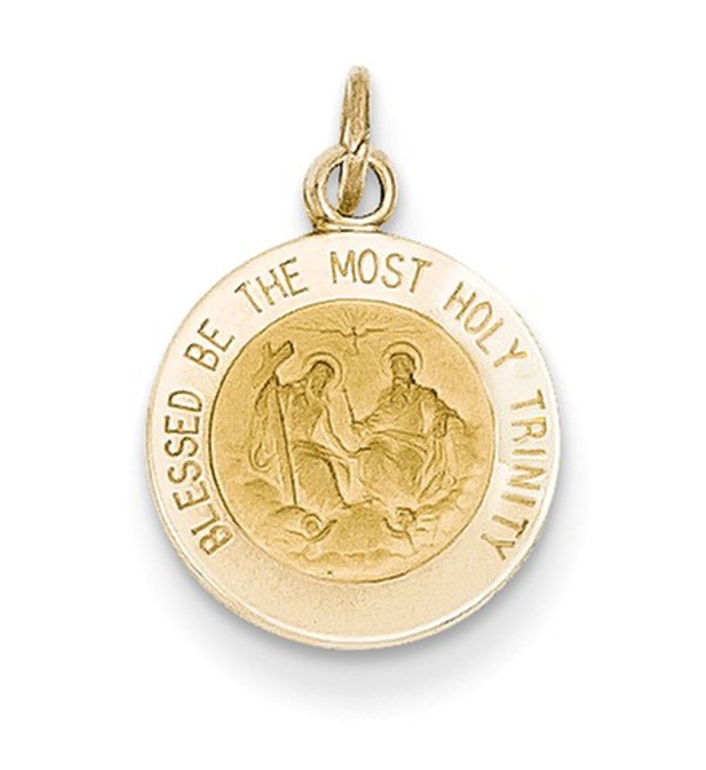 14k Holy Trinity Medal Charm