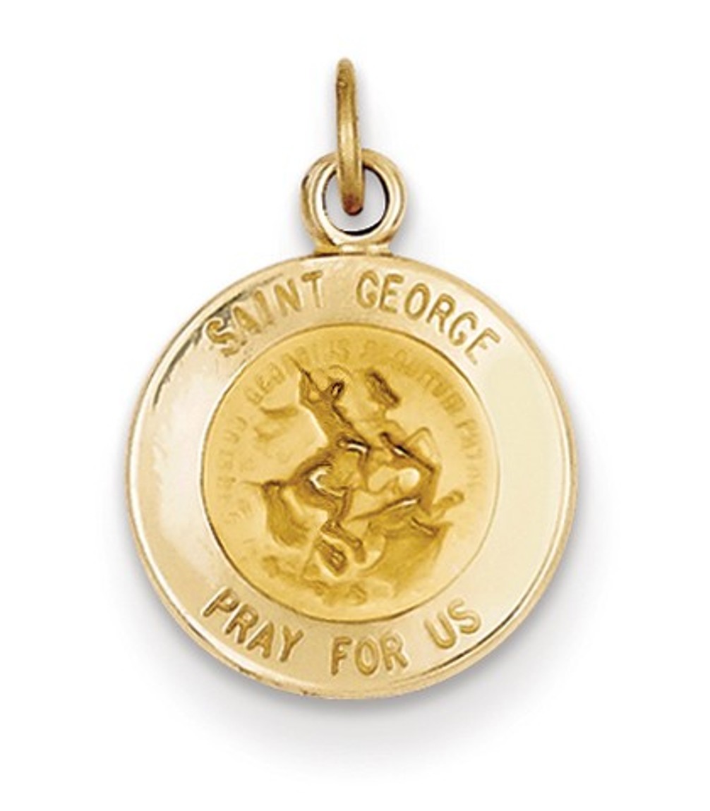 14k Saint George Medal Charm