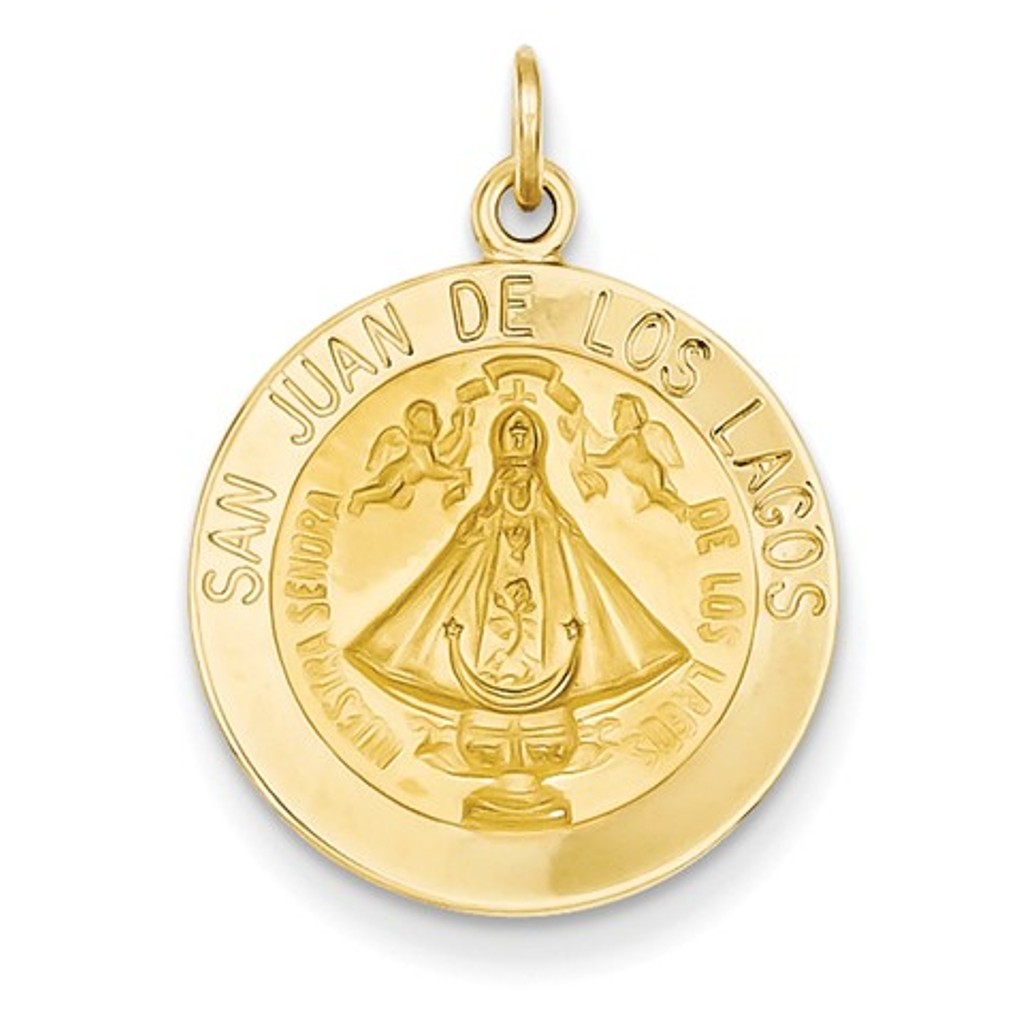 14k Our Lady of San Juan Medal Pendant