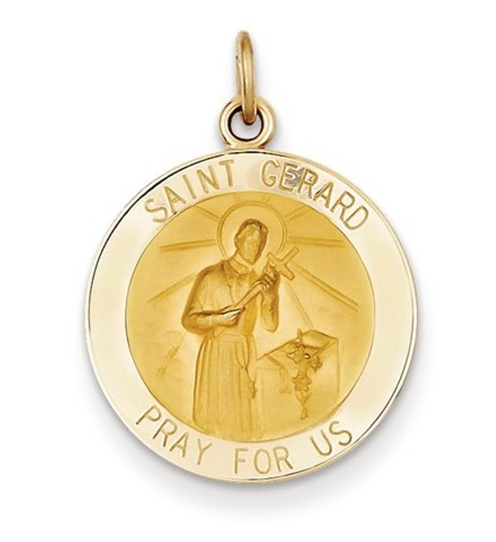 14k Saint Gerard Medal Pendant