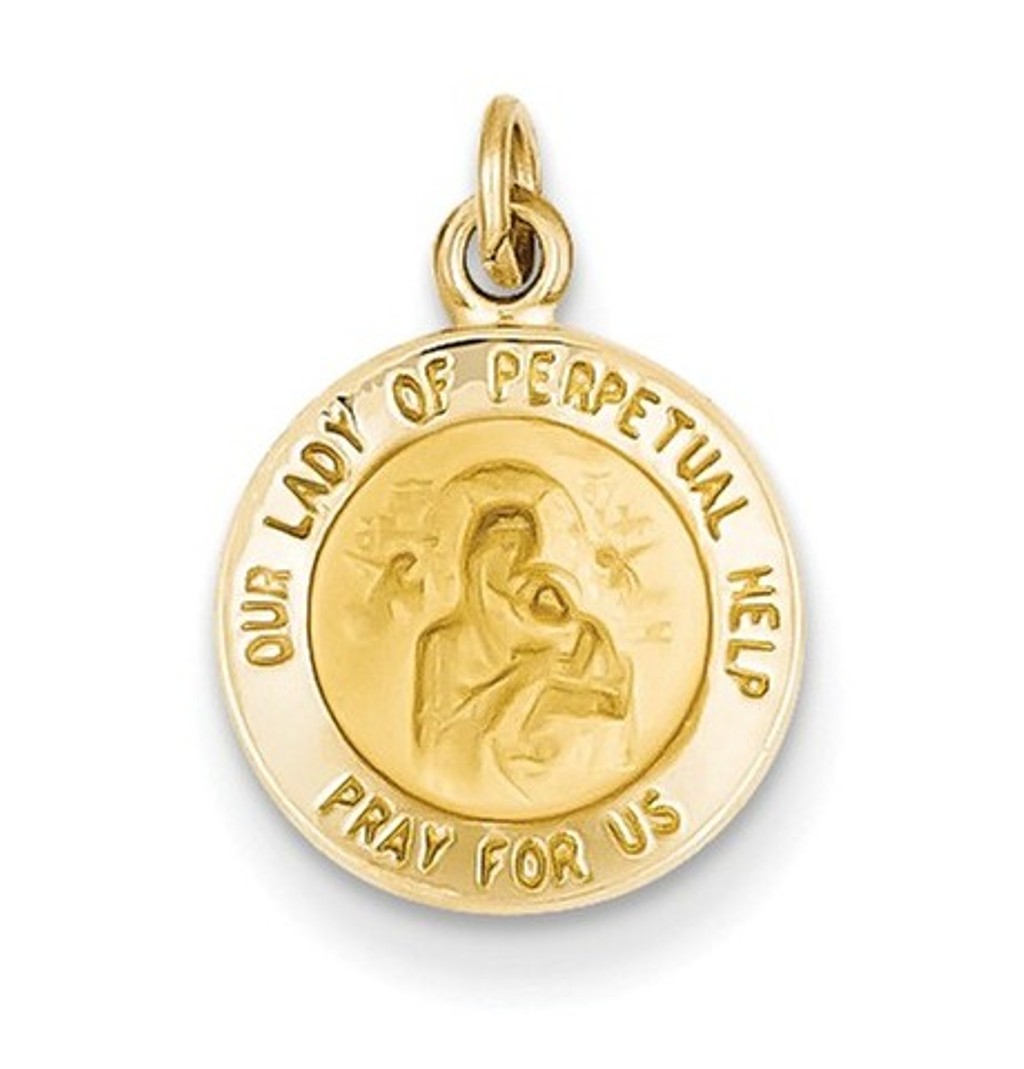 14k Our Lady of Perpetual Help Medal Charm