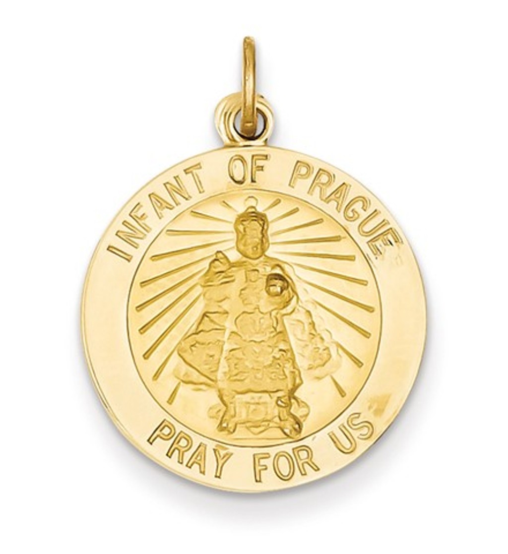 14k Infant Of Prague Medal Charm