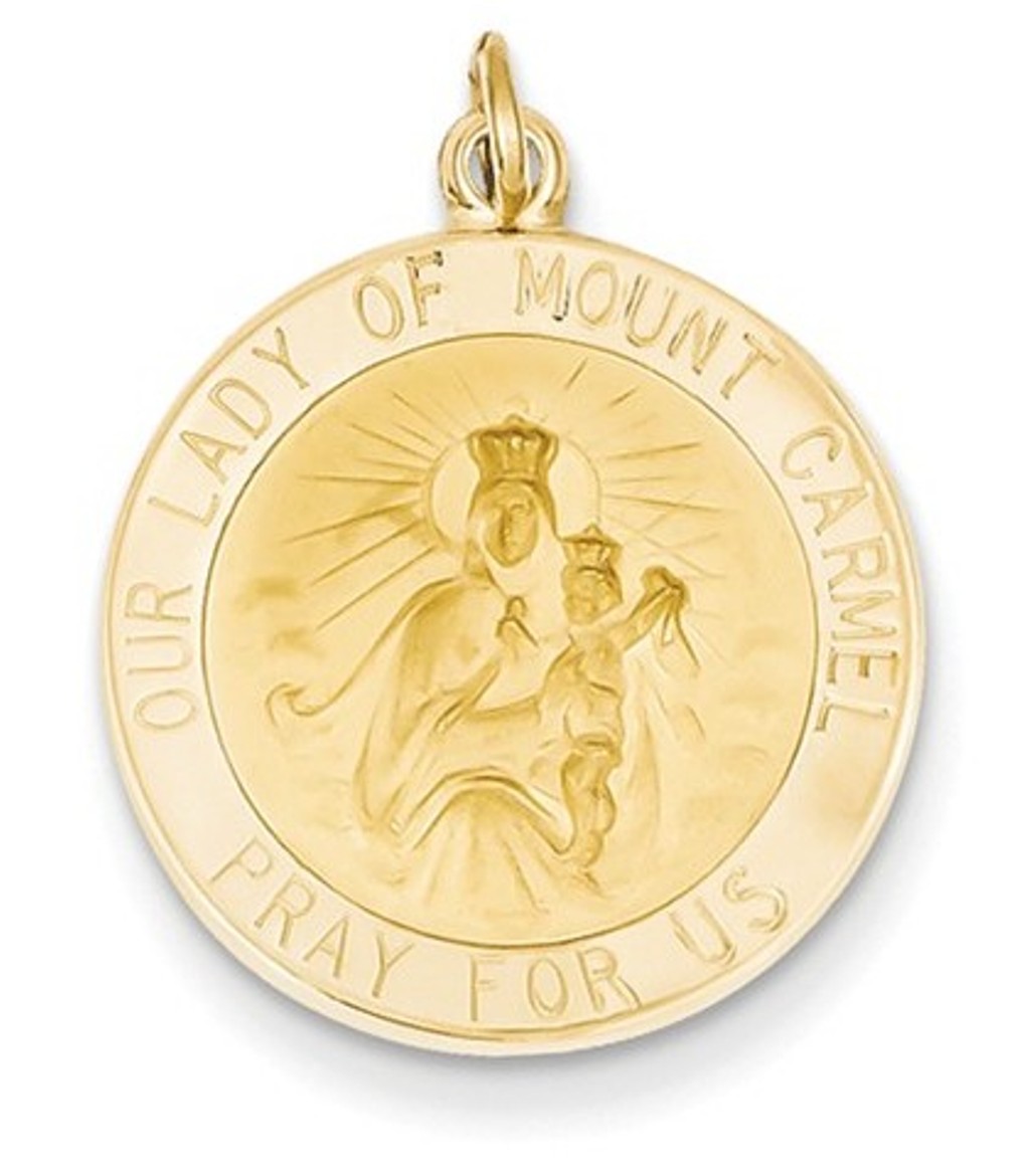 14k Our Lady of Mt. Carmel Medal Charm