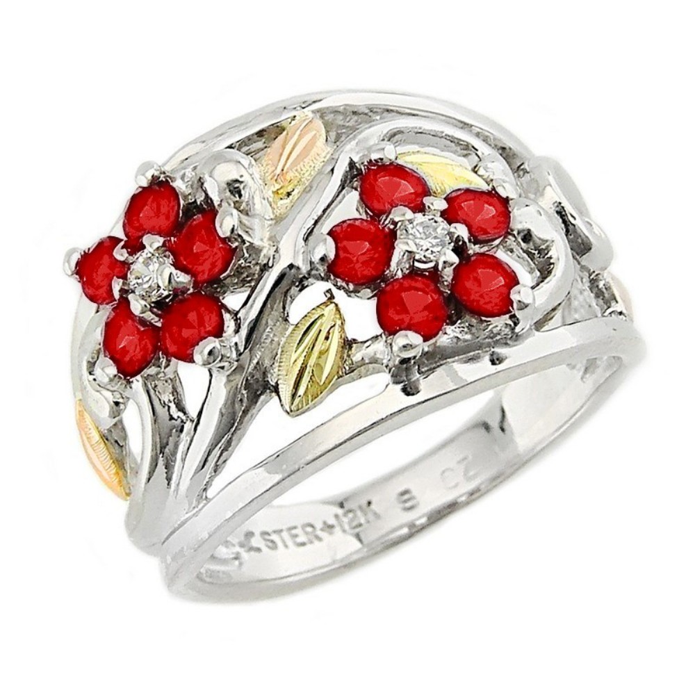 black-hills-gold-on-silver-created-ruby-birthstone-ring-LR986-SS. 