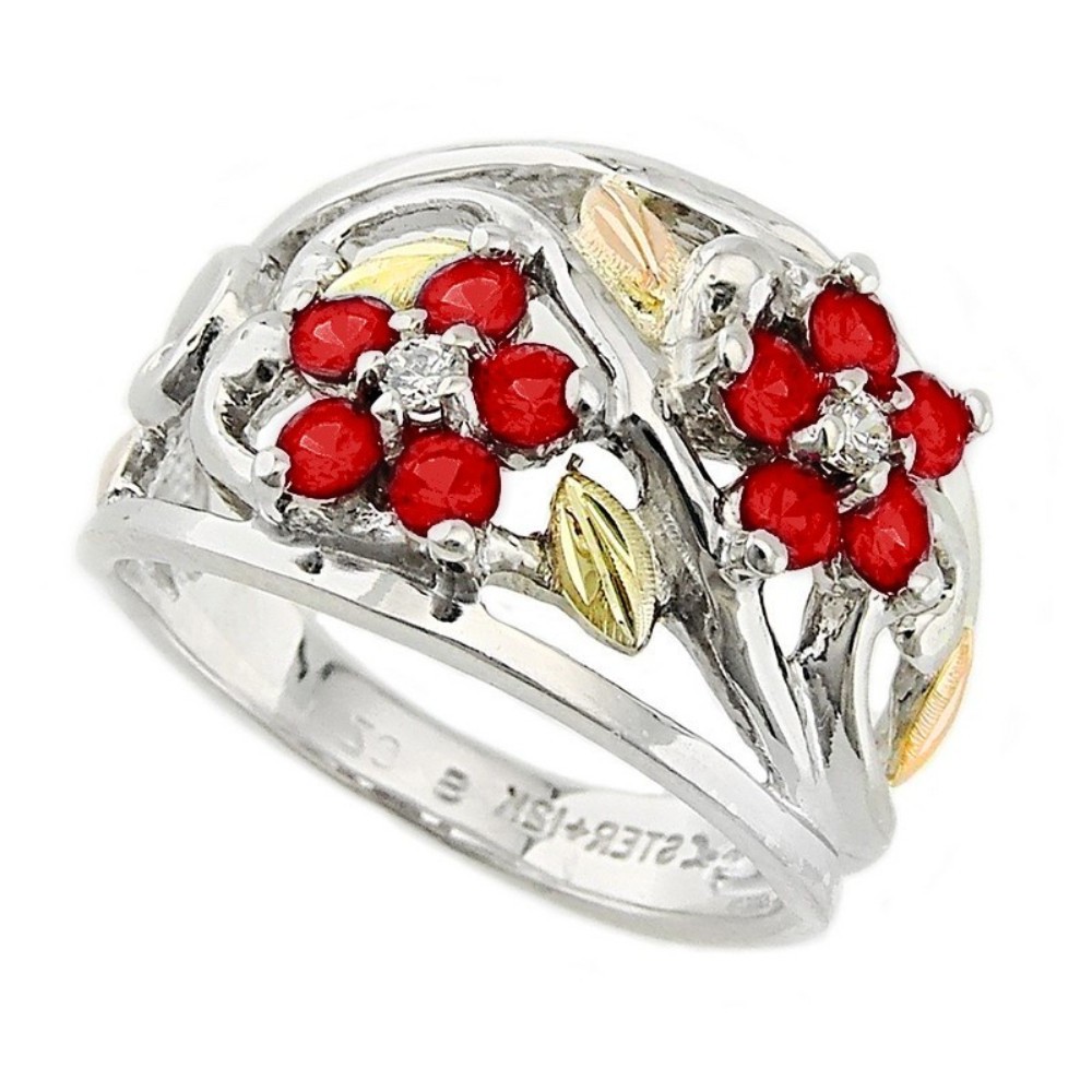 black-hills-gold-on-silver-created-ruby-birthstone-ring-LR986-SS. 