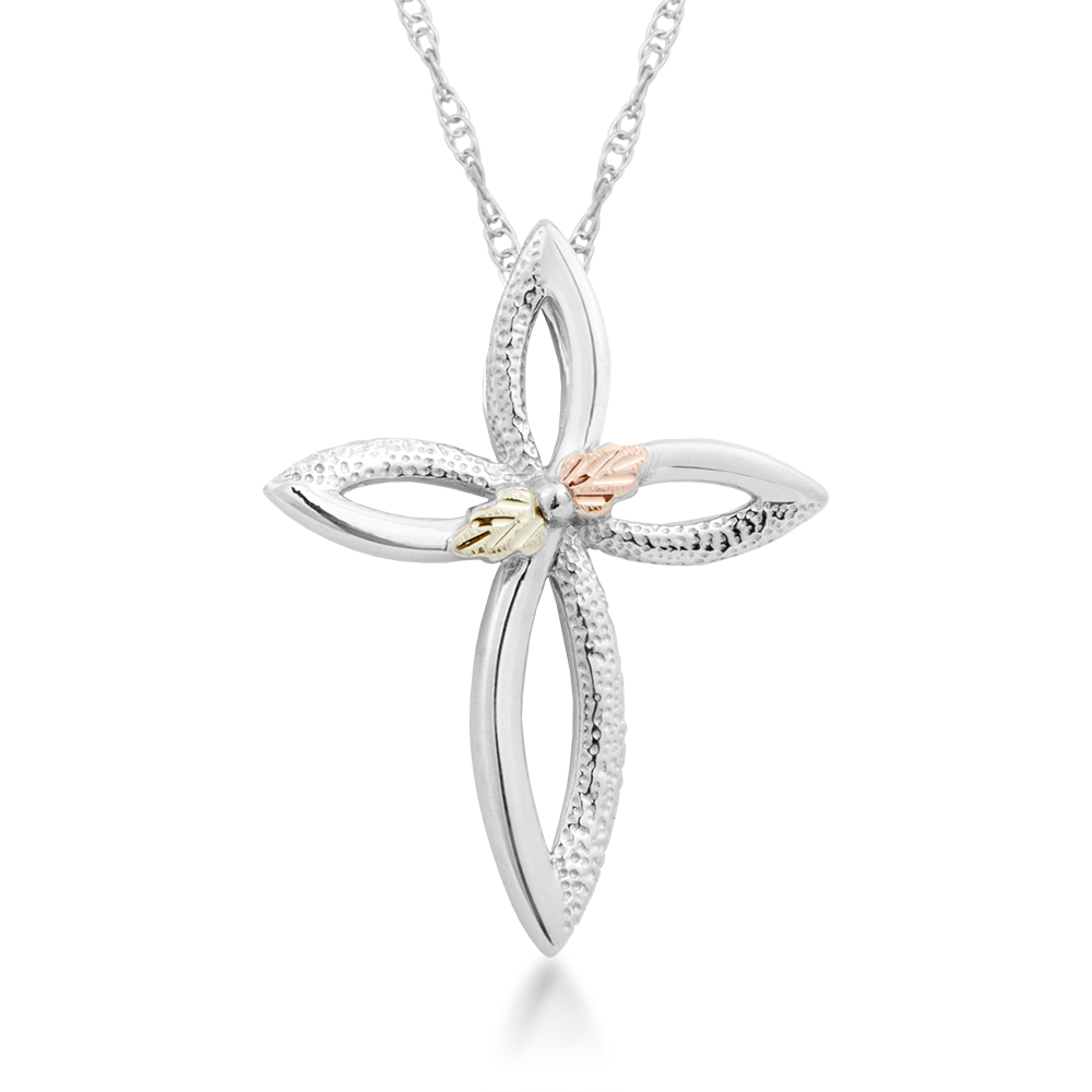 Sterling Silver Infinity Jewelry with Black Hills Gold motif. 
