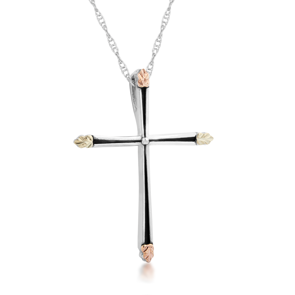 Black Hills Gold Cross God Hope on Sterling Silver. 