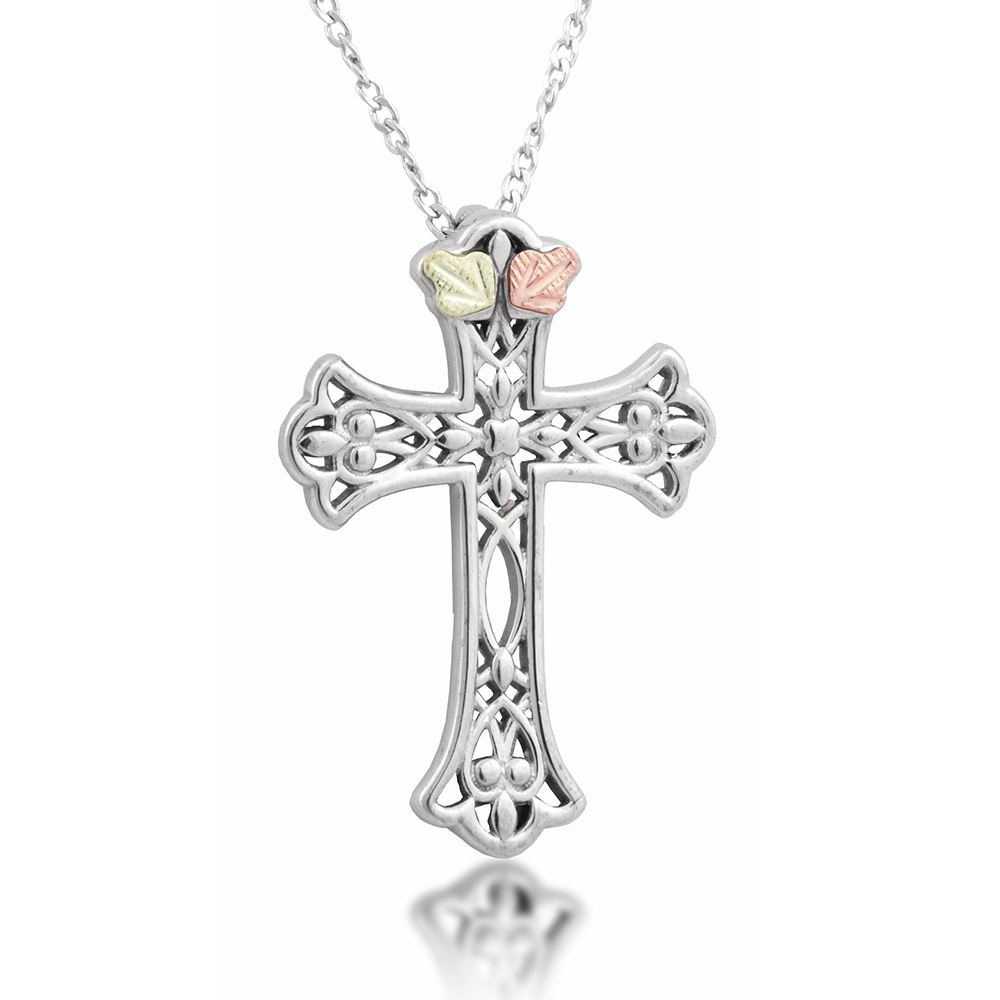 Black Hills Gold Cross God Hope on Sterling Silver. 