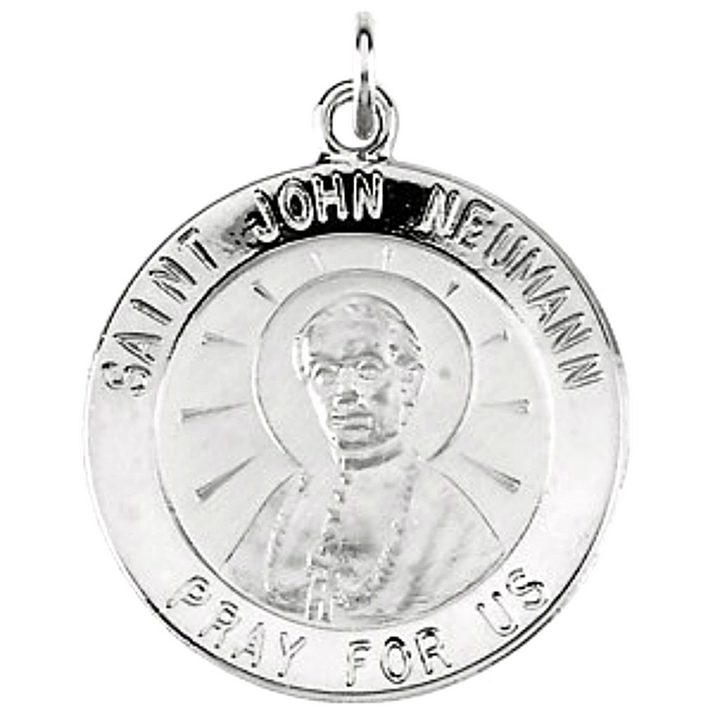 Sterling Silver St. John Neumann Medal (18.25 MM)