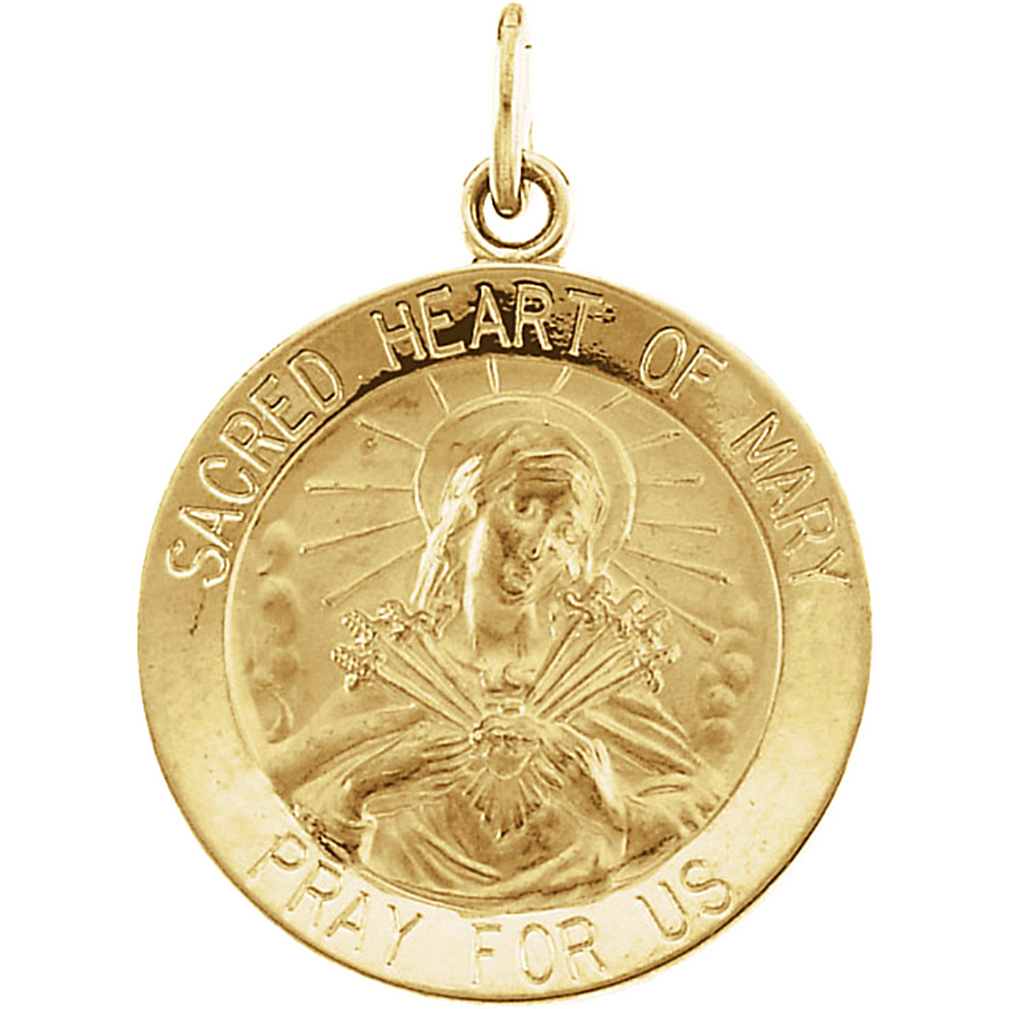 14k Yellow Gold Nino De Atocha Medal (15 MM) R16361_1000MP