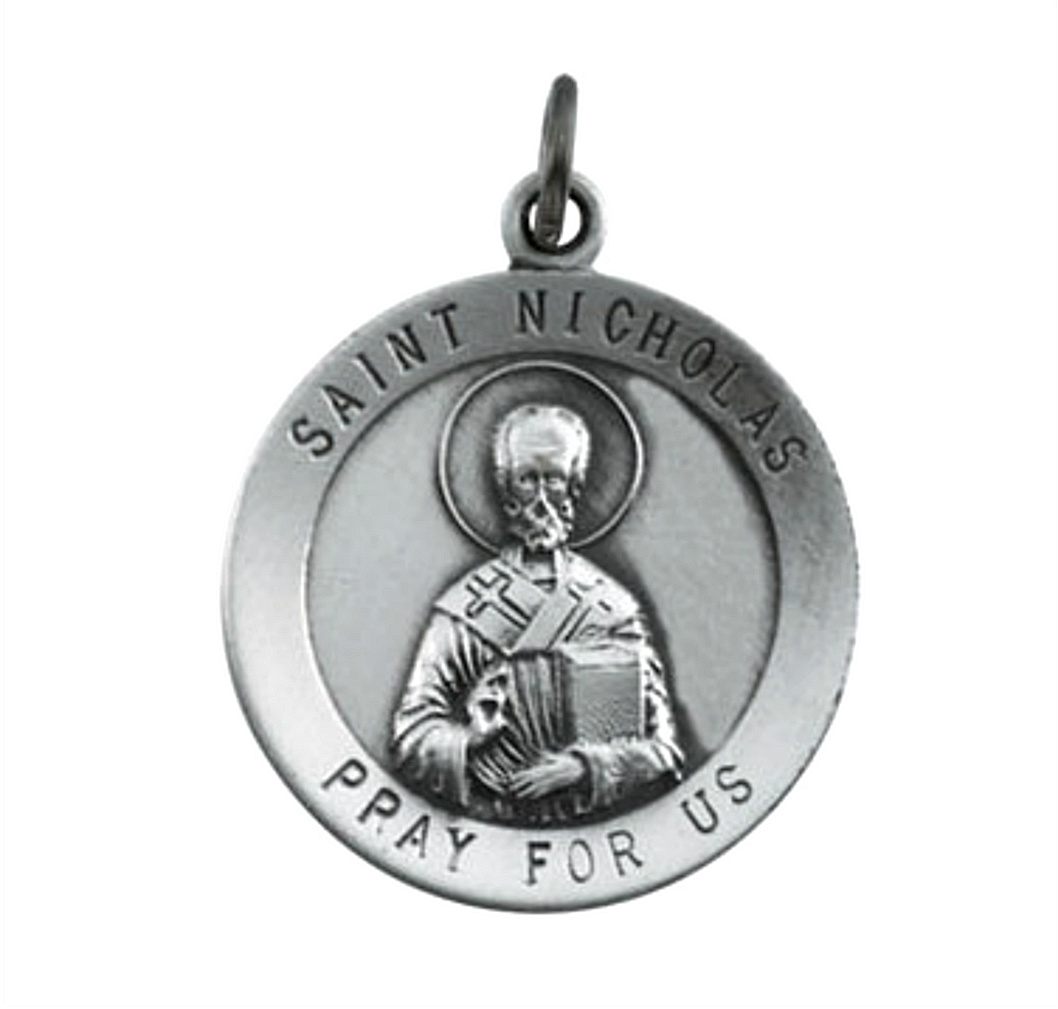 Sterling Silver St. Nicholas Medal (18.25MM)
