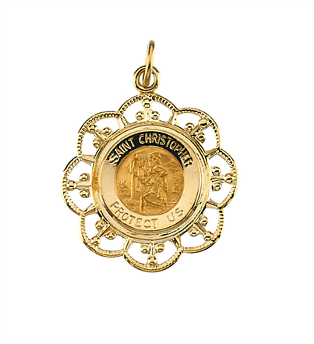 14k Yellow Gold St. Christopher Medal (23x20 MM).