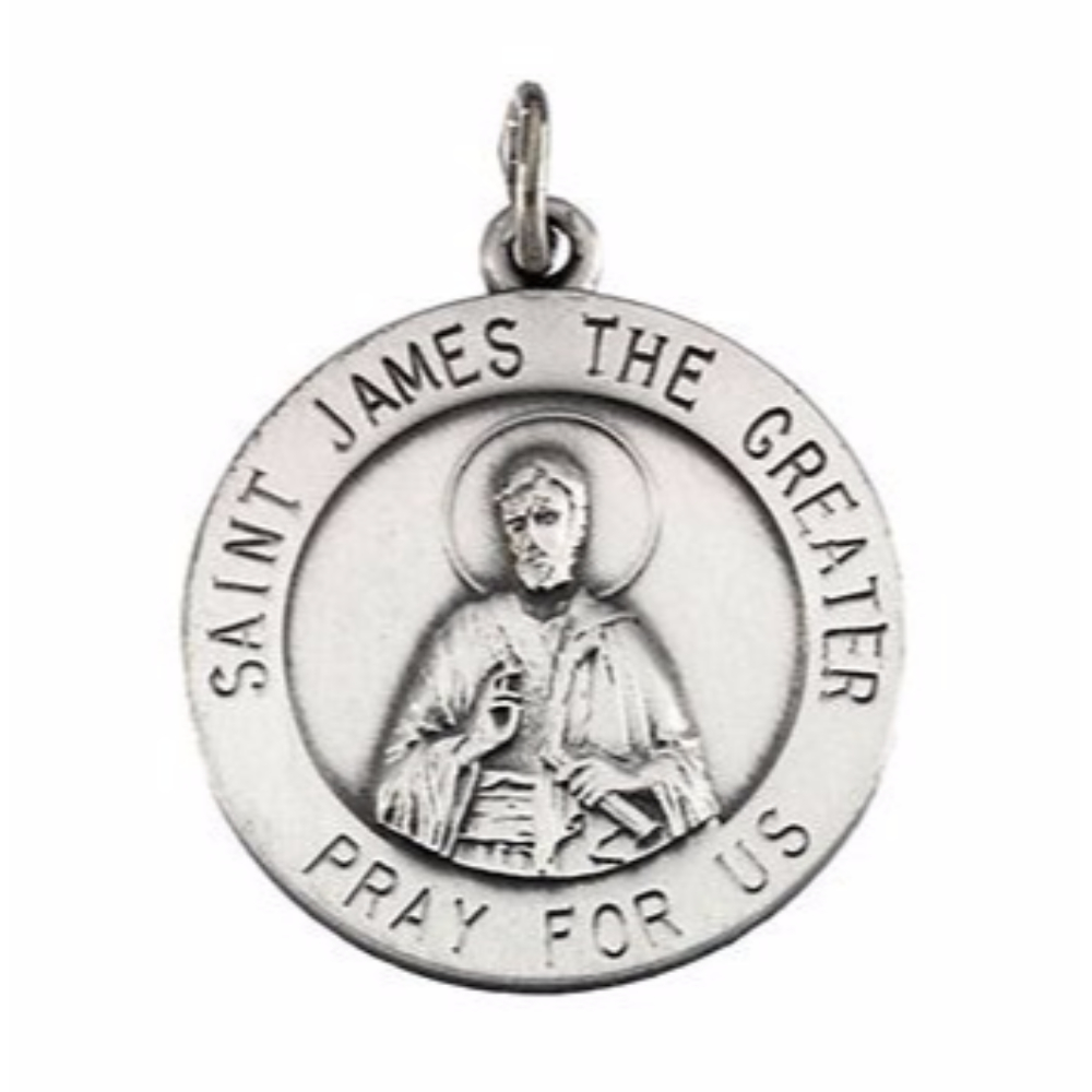 Sterling Silver St. James Medal with Chain (18.5 MM)