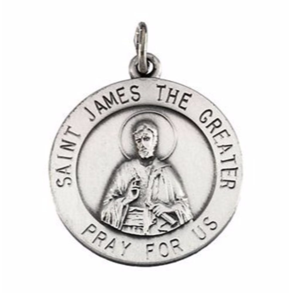 Sterling Silver St. James Medal with Chain (18.5 MM)
