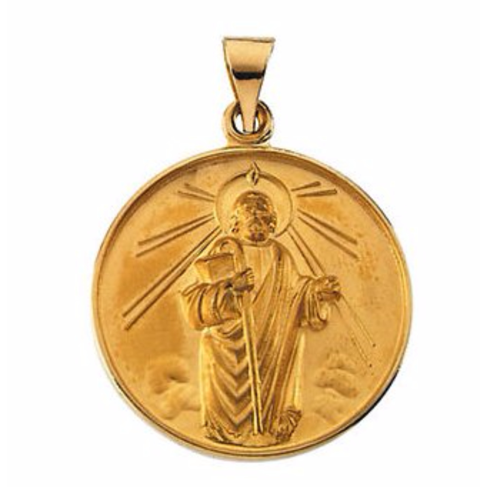 18k Yellow Gold St. Jude Medal (24.50 MM)