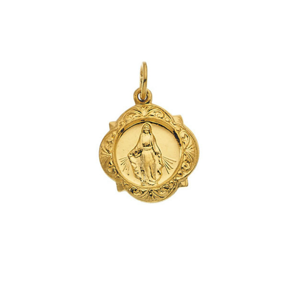 14k Yellow Gold Miraculous Medal (12.14x12.09 MM) R16984_1000MP