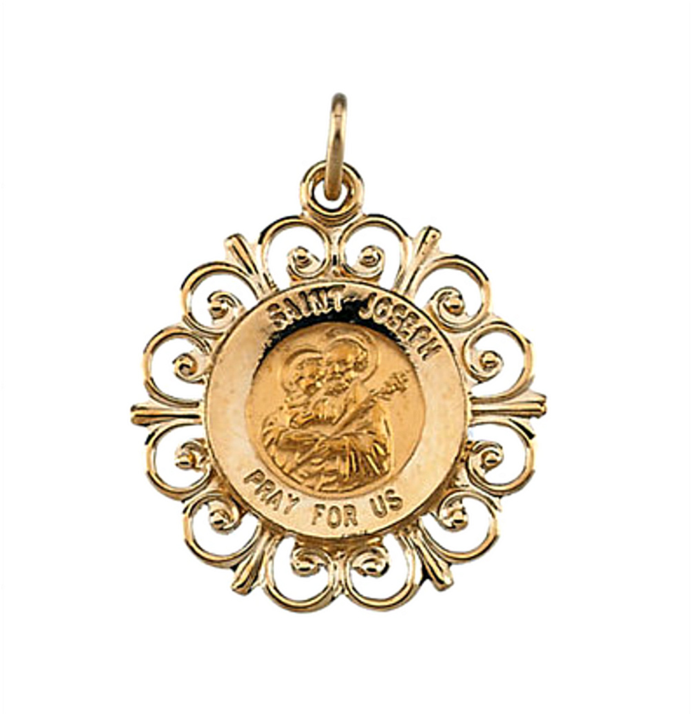 14k Yellow Gold St. Joseph Medal (18.5 MM)