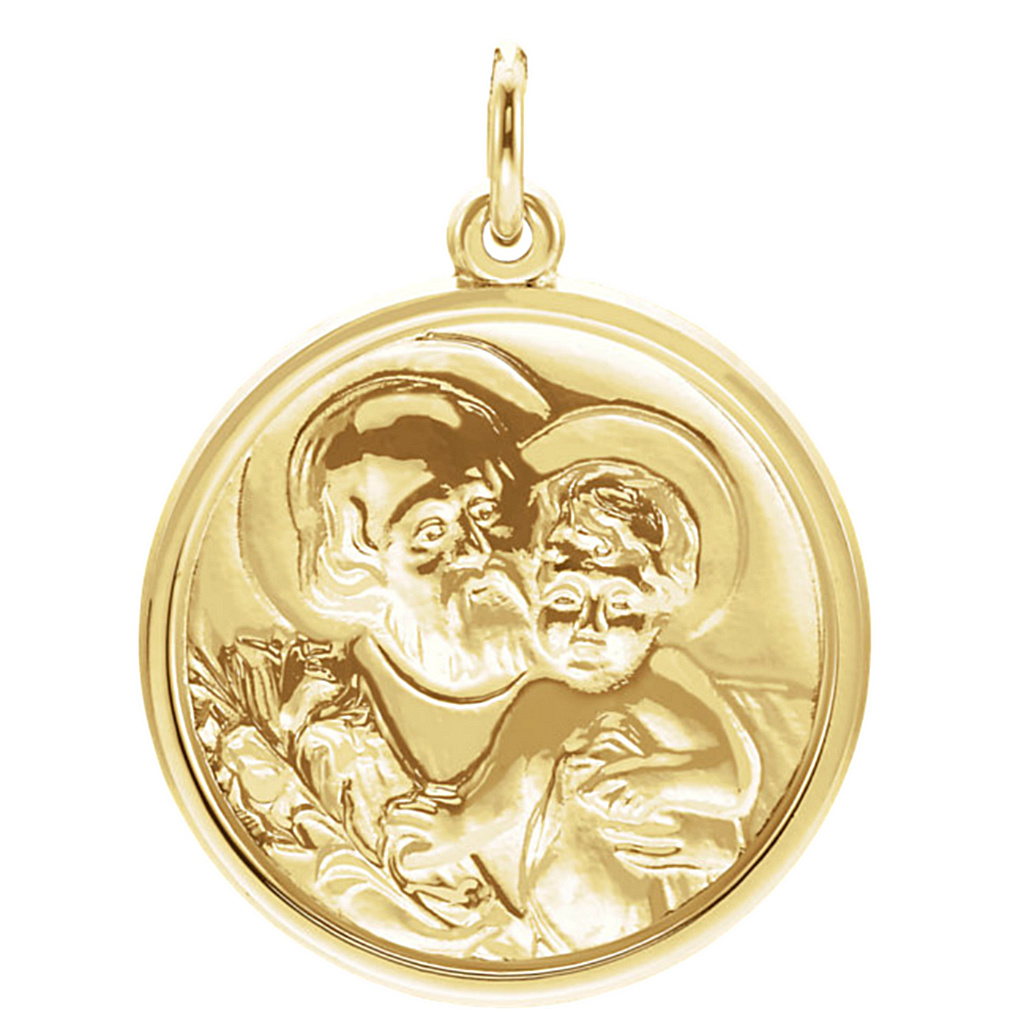 14k Yellow Gold St. Joseph Medal (21.3 MM)