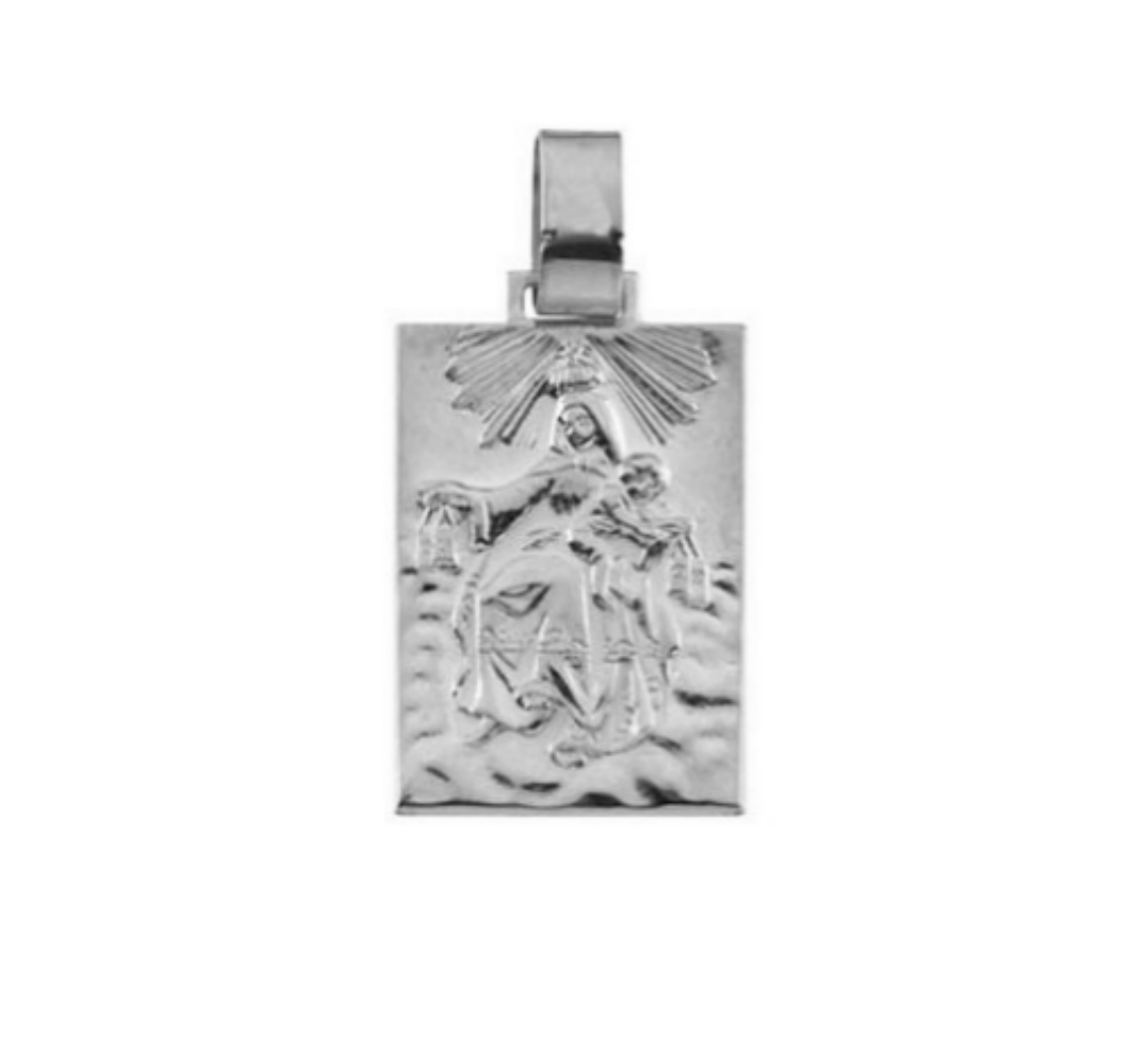  Sterling Silver Our Lady of Mount Carmel Medal (19.4x14 MM)