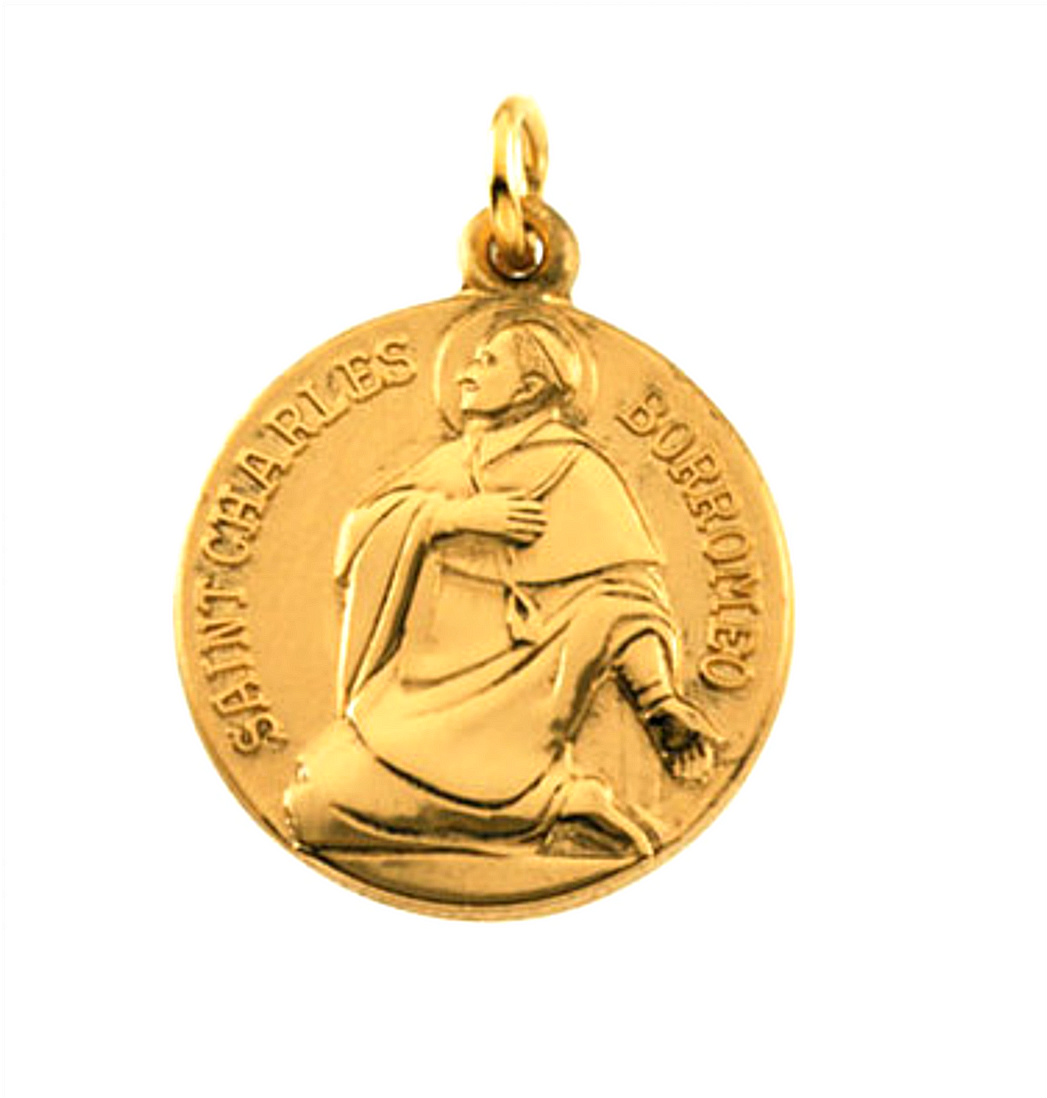 14k Yellow Gold St. Charles Medal (18 MM).