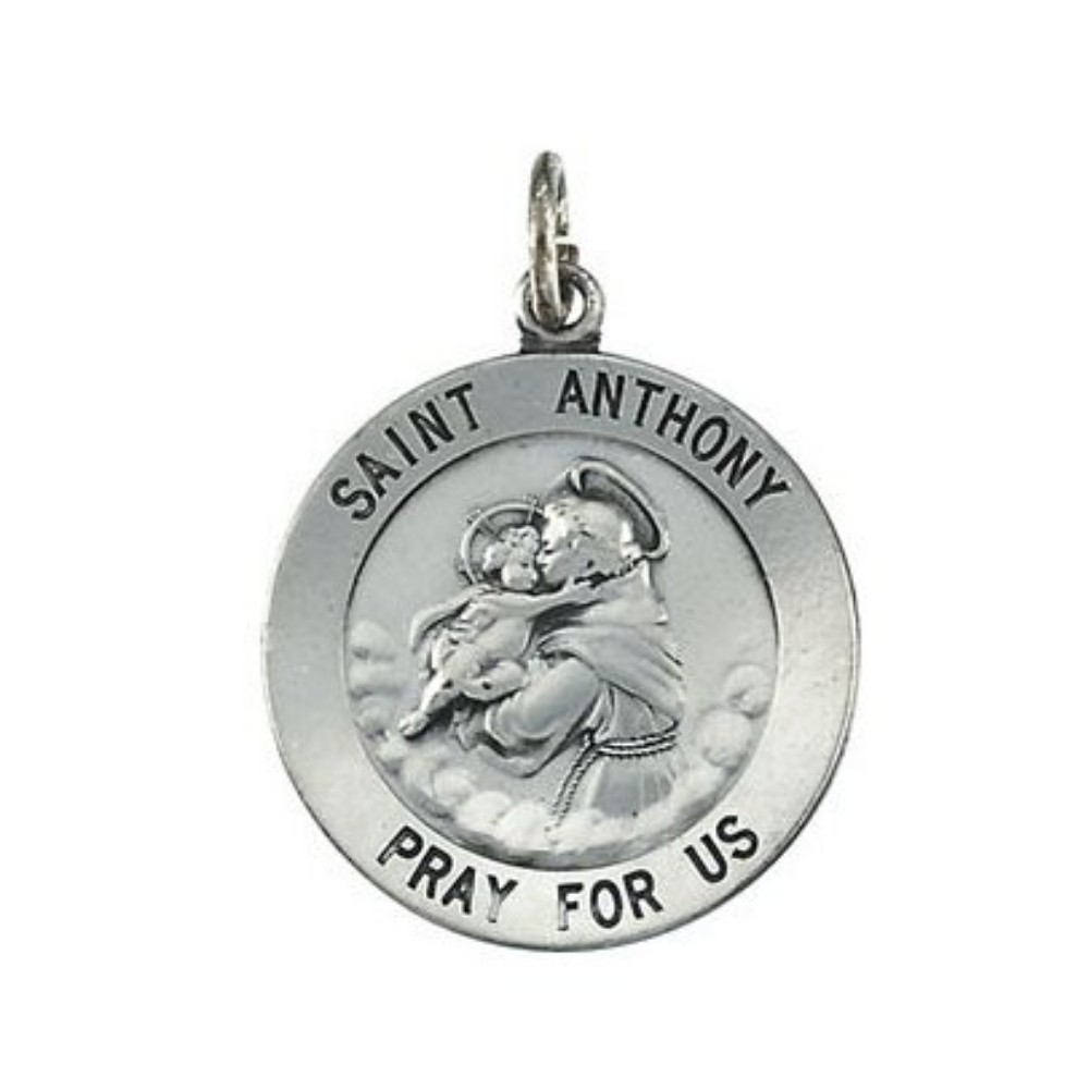 Sterling Silver St. Anthony Medal 22 MM R5037_1000MP