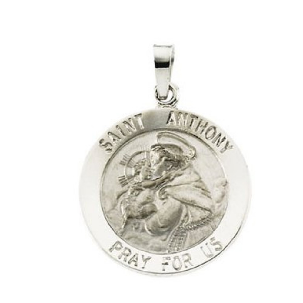 Sterling Silver St. Anthony Medal 18 MM R5037_1000MP
