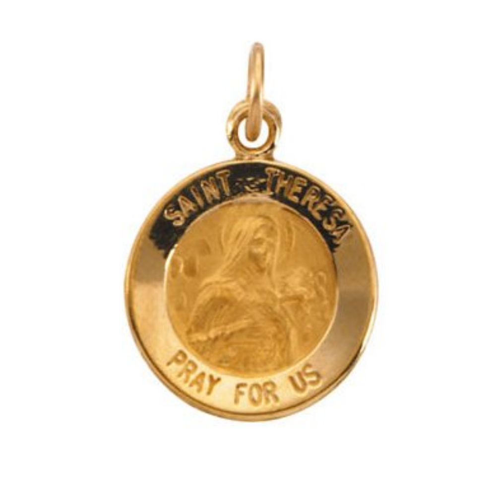 14k Yellow Gold St. Theresa Medal R5046_1000MP
