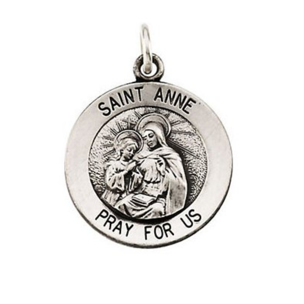 Sterling Silver St. Anne Medal 14.5 MM R5054_1000MP