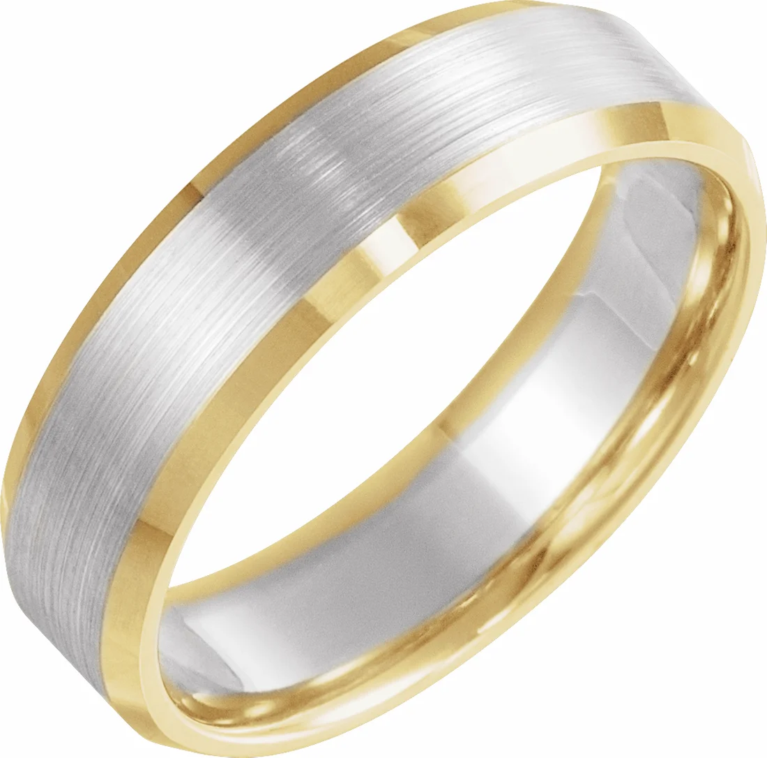 Diamond-Cut Ice Finished Comfort 10k Yellow Gold Fit Band. 