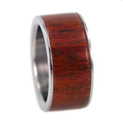 Peruvian Ipe Wood 10mm Interchangeable Comfort-Fit Titanium Band.