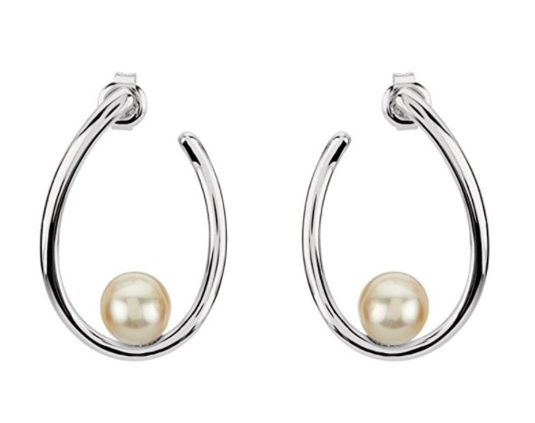 Freshwater Cultured Pearl Earrings, 7MM - 7.50 MM, Sterling Silver.