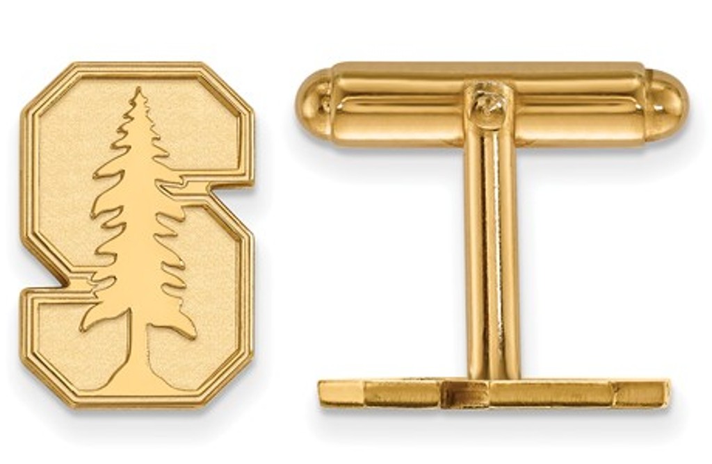 14k Yellow Gold LogoArt Stanford University Cuff Links, 15MM