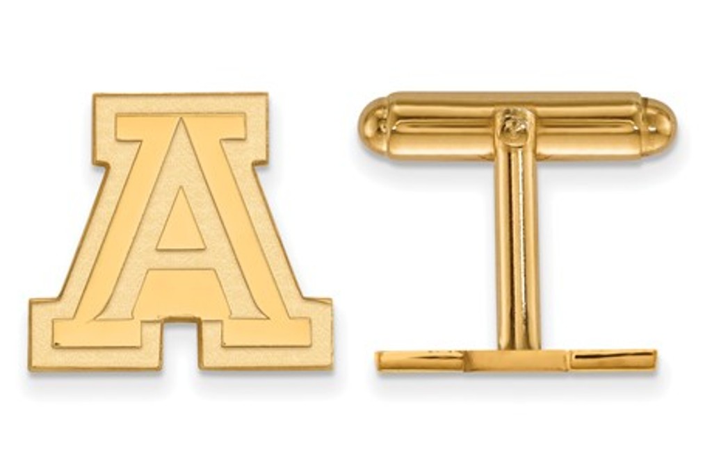 14k Yellow Gold LogoArt University Of Arizona Cuff Links, 15MM