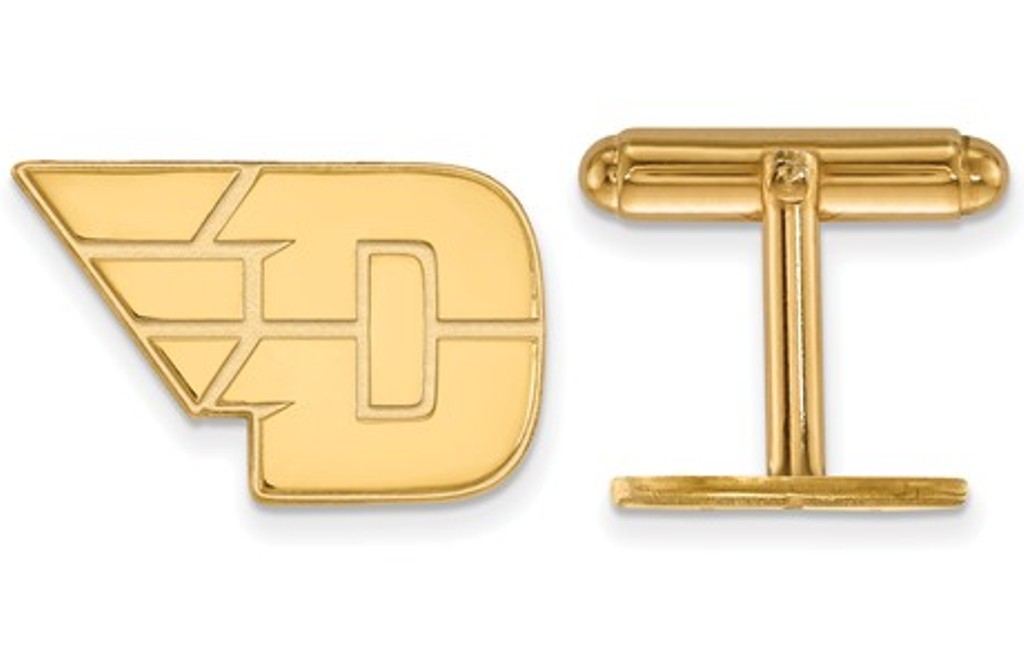 14k Yellow Gold LogoArt University Of Dayton Cuff Links, 15MM