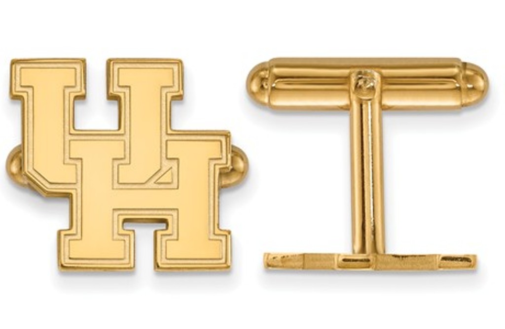 14k Yellow Gold LogoArt University Of Houston Cuff Links, 16MM