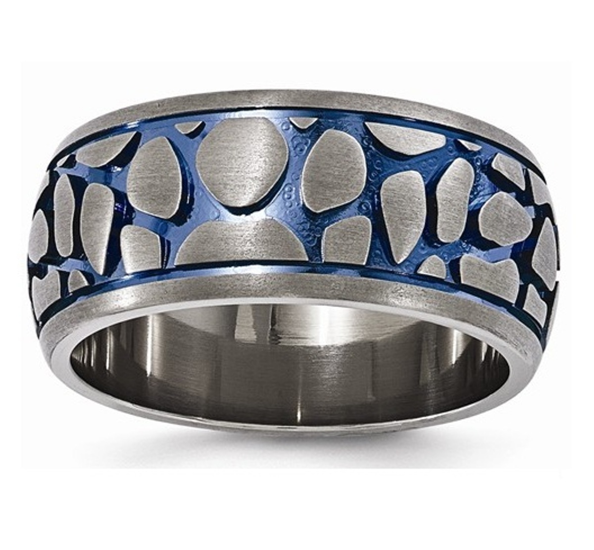  Titanium Blue Anodized Brushed 10mm Band