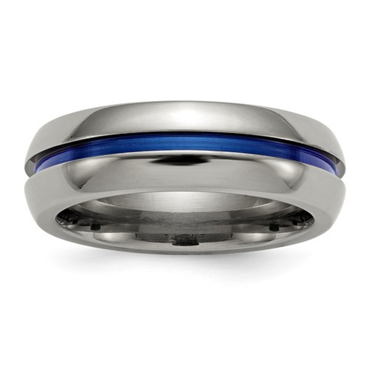  Titanium Blue-Anodized Center 7mm Band