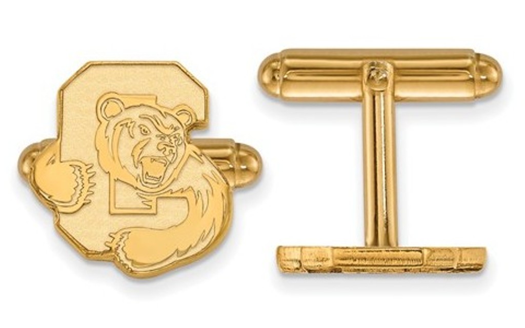 Gold- plated sterling silver LogoArt Cornell University Bullet Back Cuff Links, 15MM