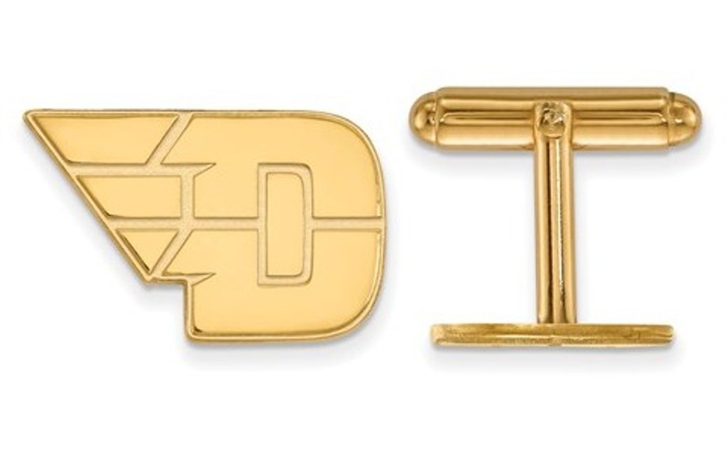 Gold-Plated Sterling Silver, LogoArt University Of Dayton Cuff Links,15x22MM