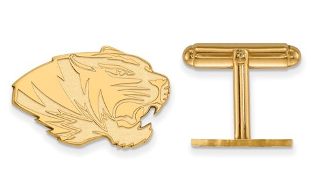 Gold- Plated Sterling Silver, LogoArt University of Missouri, Cuff Links, 16MMX24MM