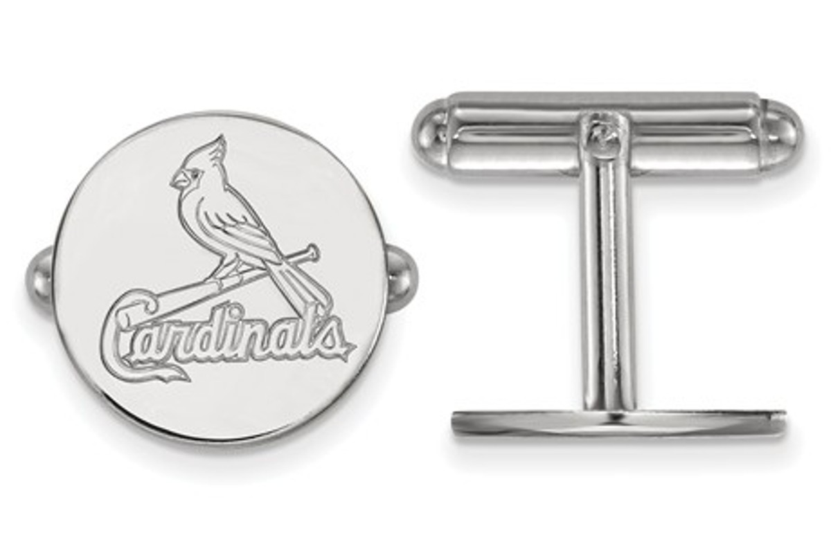 Sterling Silver MLB LogoArt St. Louis Cardinals Cuff Link