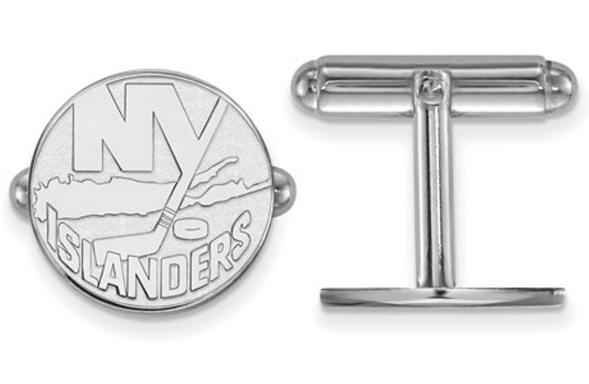 Sterling Silver NHL LogoArt New York Islanders Cuff Links 