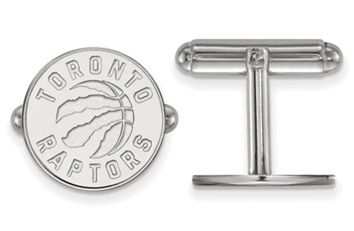 Sterling Silver NBA LogoArt Toronto Raptors Cuff Link