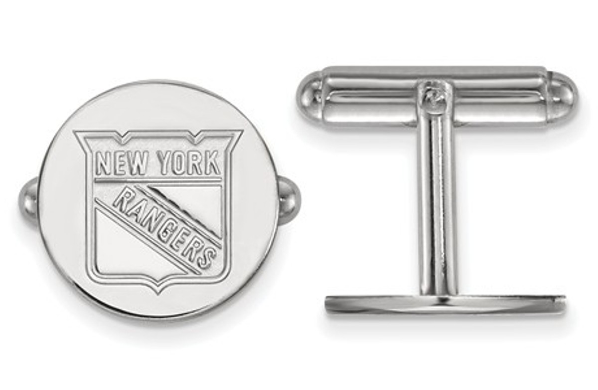 Sterling Silver NHL LogoArt New York Rangers Cuff Links