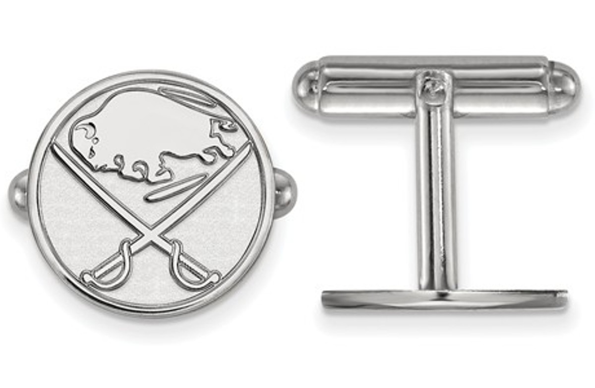 Sterling Silver NHL LogoArt Buffalo Sabres Cuff Links