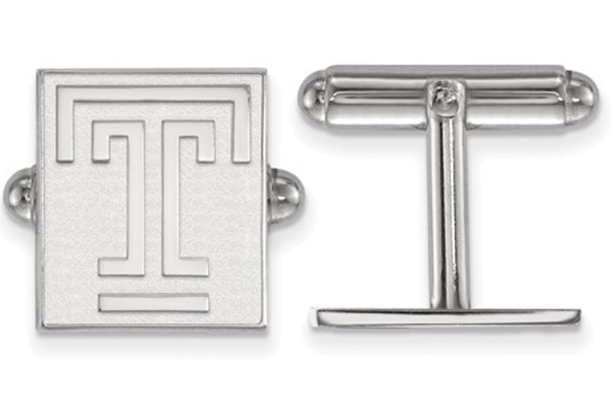 Sterling Silver LogoArt Temple University Cuff Link