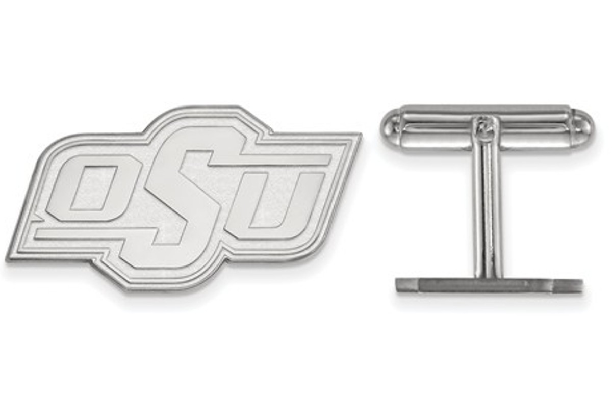 Sterling Silver LogoArt Oklahoma State University Cuff Link