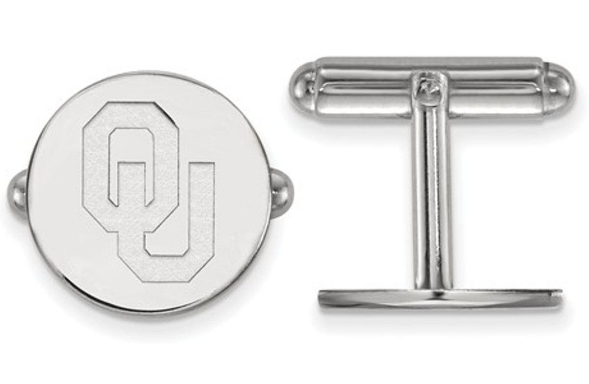 Sterling Silver LogoArt University Of Oklahoma Cuff Link
