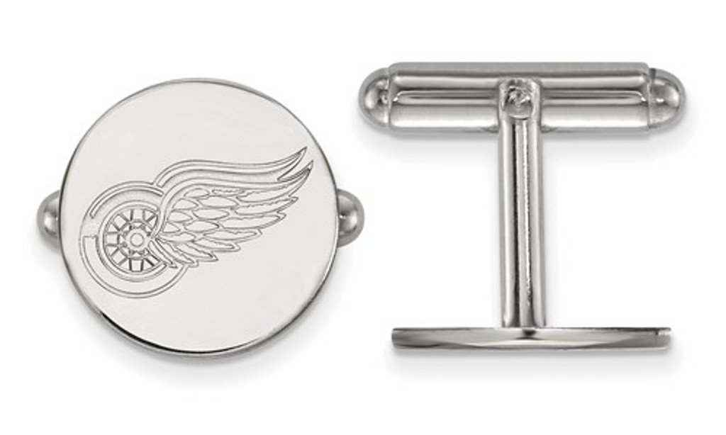 Sterling Silver NHL LogoArt Detroit Red Wings Cuff Links